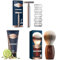 King C. Gillette Rasierhobel + 5 Rasierklingen + Original-Rasiercreme + Rasierpinsel, Geschenk für Männer