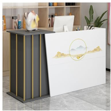 Empfangstheke, Einfacher, Moderner Supermarkt, Minimarkt, Hotel, Kleine Bar, Schönheitssalon, Bekleidungsgeschäft, Kassierer, Rezeption, Kasse Für Den S(Size:140cm/55.11in,Color:Gebrochener Weißdruck)