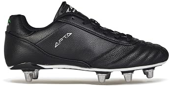 Check Rugby - Scarpe da Rugby in Pelle e Micropelle, Massime Prestazioni e Comfort - Suola 8 Studs Perfetta per Terreni Naturali, Morbidi o Bagnati