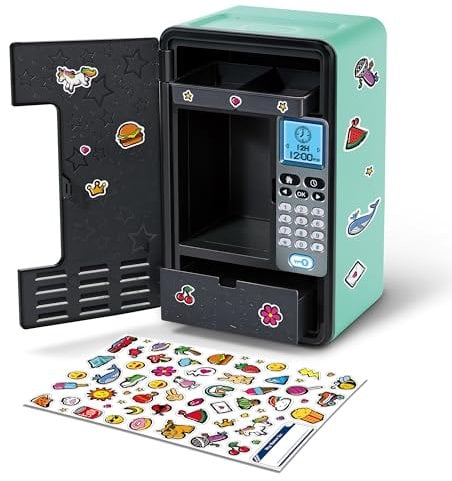 Vtech Kidisecrets Traumtresor – Tresor mit Zahlencode zum Aufbewahren von Geheimnissen – Mit Spielen, Musik und Aufklebern – Für Kinder von 6-12 Jahren, Black - German Version/Deutsche Version