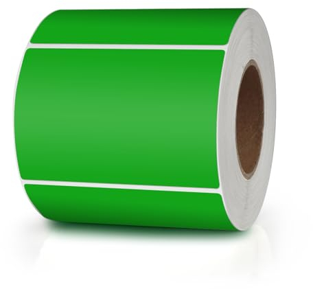 Meitaat Grün Rechteckig Aufkleber 76 x 50MM Farbkodierung Selbstklebend Etiketten Umzug Rolle Ablösbar 500 Stück