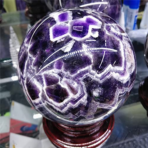 Heilmeditation Wohnzimmer Feng Shui Dekor for Möbel Traum Amethyst Naturstein Große Kristallkugel Mineralkugel Sammlerstück Geschenk Zur Dekoration, Steingenerator Kristallexemplar ( Size : 1.7-2.0kg