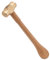 BENECREAT Marteau de Masse en Laiton, Marteau de Fabrication de Bijoux, Marteau de 25 cm de Long avec Manche en Bois de Hêtre pour la Fabrication Artisanale de Bijoux