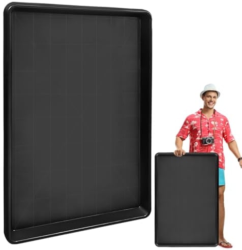 YEXEXINM Bac de récupération universel, 90 x 60 cm, grand bac de récupération d'huile, bac en plastique, bac multi-usages, en plastique robuste, aide à la récupération pour les vidanges d'huile