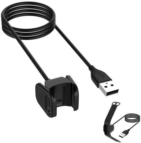 Charger Compatible with Fitbit Charge 4, Replacement Charging Cable Charger Fitness Tracker, Exclusively Compatible, Durable Charger Cord with Advanced Safety Features, High-Speed Sync & Charge