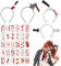 WELLXUNK 4 Piezas Diadema de Terror de Halloween, Diadema Cuchillo Halloween con 30 Hojas Halloween Cicatrices Tatuajes, Diadema Hacha Cuchillo Halloween para Halloween, Carnaval, Mascarada, Cosplay