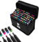 80 Farben Alcohol Marker Set, Marker Stifte Set für Manga/Design/Schule mit, Schnell Trocknende Alkohol Marker Set, Doppelseitige Marker Stifte, Filzstifte, Zeichnung, Ausmalen mit Tragetasche