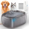 JMICOW Fontaine à eau pour chiens de grande taille, 10 L, fontaine à eau pour chien, fontaine à eau pour animaux de compagnie avec 5 filtres de rechange et 4 brosses de nettoyage (noir)