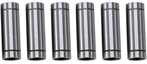 LM8LUU Linearbewegungs-Kugellager, 8 Mm Innendurchmesser, 15 Mm Außendurchmesser, 45 Mm Länge, 6 Stück für 3D-Drucker-CNC-Teile mit Gleitlager, Hochwertiger Stahl, Doppelt