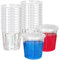 YKUKIZEE 20 Pcs 700 ml Paint Mixing Cups with Lids, 24 oz Plastic Resin Measuring Cups with Scale, Clear Graduated Cup for Epoxy Pigment Liquids