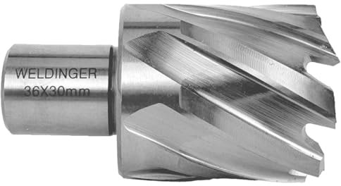 WELDINGER Vollschliff-Kernbohrer HSS M2 Weldon für Magnetbohrmaschinen 36 mm Durchmesser