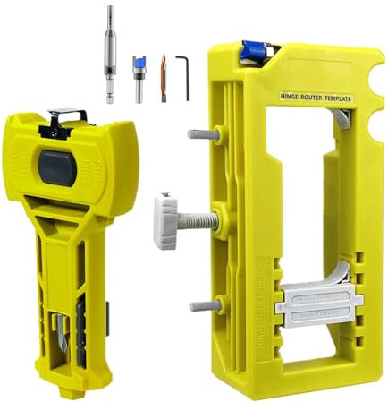 Ruwshuuk Door Hinge Jig - Multifunctional Installation Tool for Latch,Door Hinge Installation Router Template Jig Fits for Home Maintenance