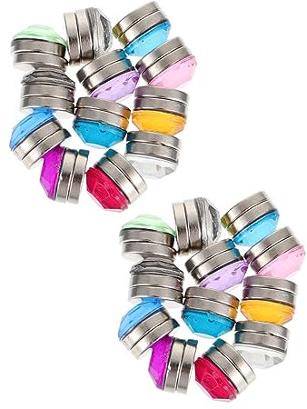 Mikinona 24piezas Identificadores Magnéticos Acrílicos para Copas De Vino Marcadores De Colores Surtidos para Fiesta y Eventos