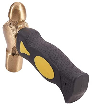 Kadagg Martillo de Estampación de Metal de Latón Martillo de Latón con Cabeza de Mazo de Doble Cara con Yunque de Hierro para Manualidades Fabricación de Joyas de Arte Bronce de Aluminio