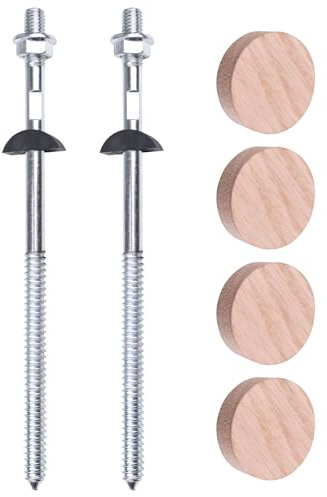 Wood Newel Mounting Kit, Newel Post Fastener, 10-3/4 Anchors Post Directly to Wood or Concrete Floor, 2 Pcs