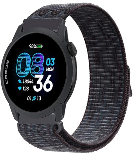 VELULYX 20mm 22mm Nylon Armband kompatibel mit Coros Pace 4/3/2/Pace Pro/Apex 4 42mm/2 Pro/Pro/Apex 42mm 46mm, Schnellverschluss Armband für Damen und Herren