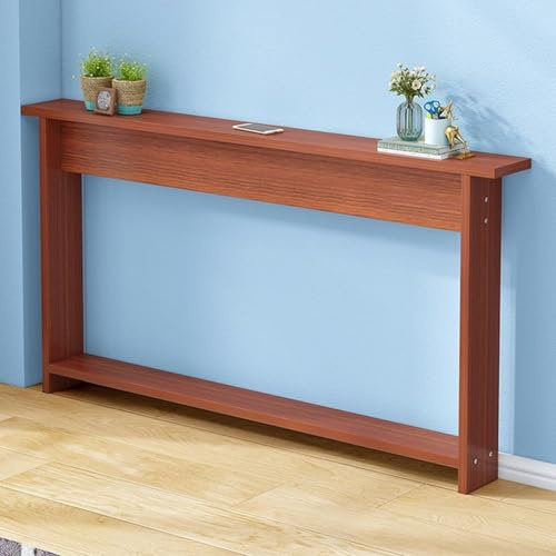 UrbanUp Meuble Derriere Canapé Table Console en Bois Derrière Canapé, Taille et Couleur Personnalisées Table Étroite avec Barre de Support, Gain de Place Derrière(Style D,80x10x65CM (31.5x4x25.6))