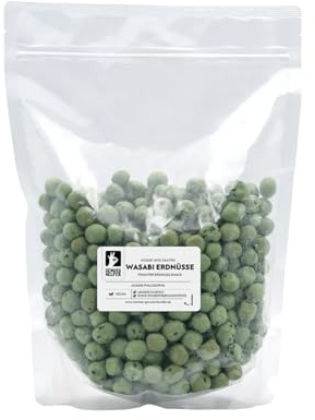 Bremer Gewürzhandel Wasabi Erdnüsse im Teigmantel, pikanter Erdnuss-Snack, 900g