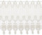 Plauener Spitze by Modespitze, Store Bistro Gardine Scheibengardine mit Stangendurchzug, hochwertige Stickerei, Höhe 45 cm, Breite 112 cm, Creme