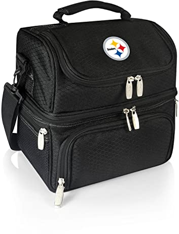 PICNIC TIME Black Pittsburgh Steelers Pranzo Lunch Tote