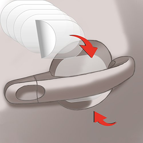 Motoking Lackschutzfolie für Auto-Türgriffe, 5 Stück, transparent - für jedes Fahrzeug passend