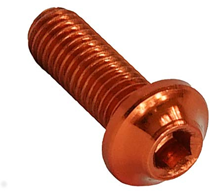 F26 Fantic26 Alu M5 flanged Linsenkopf Schraube 7075 (orange, 15 Millimeter)