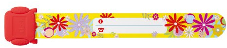 Sigel ID008 Kinder-Sicherheits-Armband zum Beschriften, Blumen, 19,7 cm lang