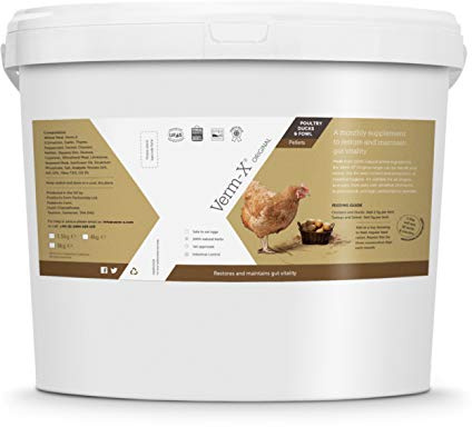 Verm-X All Natural Pellets for all Poultry. Supports Intestinal Hygiene. Vet Approved. UFAS Assured. Restores and Maintains Gut Vitality. Wormwood Free Recipe.