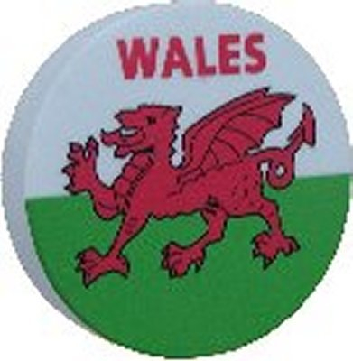 Wales Flag Disc Car Aerial Ball Antenna Topper OR Dashboard Wobbler! (one P&P charge no matter how many items you buy from Aerialballs.)