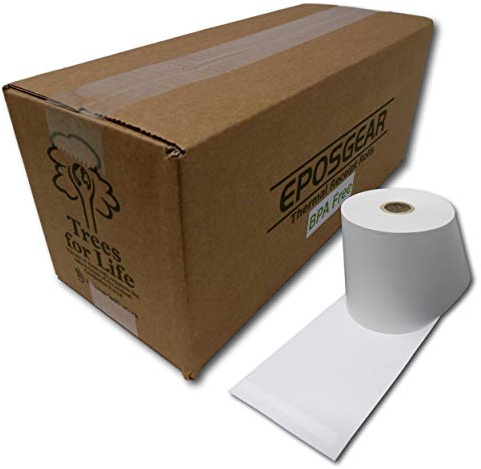 EPOSGEAR® (10 Rolls) 57mm x 57mm 57x57 Thermal Paper Till Cash Register Machine Receipt Printer Rolls - BPA Free