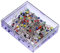 Prym 029217 Glaskopfnadeln, 0,60 x 30mm, bunt, 20g, Karte mit Dose