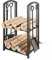 raik 21.00.208.2 Holzregal & Kaminbesteck 4-TLG., schwarz
