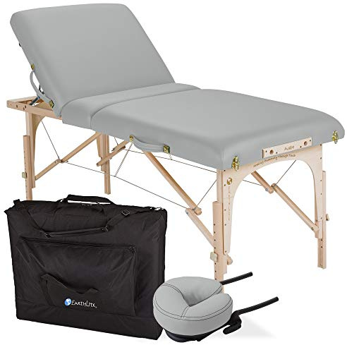 EARTHLITE Avalon Tilt, tragbare Massageliege, Reiki-Endplatte, Premium-Flex-Rest-Gesichts-Wiege und Strata-Kissen, Tragetasche (76,2 x 185,4 cm)