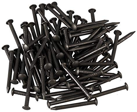 18 x 1,3 mm Rundkopf Schwarz Kupfer Antike Dachnägel für Möbel 50er Pack