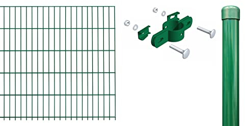 Alberts 632908 Einstab-Gittermatten-Anbauset | Typ 8/6/4 | grün | 2000 x 1250 mm