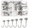 Croch 30 Stück Jighaken mit Round Jighead für Gummifische zum Raubfishangeln, Angelhaken Set mit verschieden Größe 5g 7g 10g 14g 17g 20g