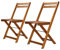 vidaXL Akazienholz Massiv 2X Gartenstuhl Klappbar Bistrostuhl Holzstuhl Stuhl