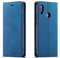 QLTYPRI Case for Huawei P20 Lite, Premium PU Leather Cover TPU Bumper with Card Holder Kickstand Hidden Magnetic Adsorption Shockproof Flip Wallet Case Compatible with Huawei P20 Lite - Blue