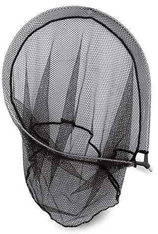 Lineaeffe Fishing Landing Net Testa Guadino con Rete Nera 40 x 50 40 cm Saltwater Freshwater