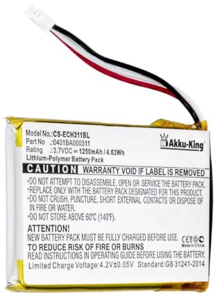 Akku-King Akku kompatibel mit Elca 0401BA000311 - Li-Polymer 1250mAh - für EVO, Mago-EVO, MITO-Vetta, Vetta