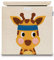 LIFENEY Aufbewahrungsbox mit Deckel und Giraffe I Spielzeugbox mit Tiermotiv passend für Würfelregale I Ordnungsbox für das Kinderzimmer I Aufbewahrungskorb Kinder