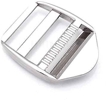 CRAFTMEMORE 1 Inch Metal Ladder Lock Tri-Glide Tension Lock Slide Buckle for Adjustable Backpack Harness Belt Strap 4pcs - Pick Color SC08 (Silver)