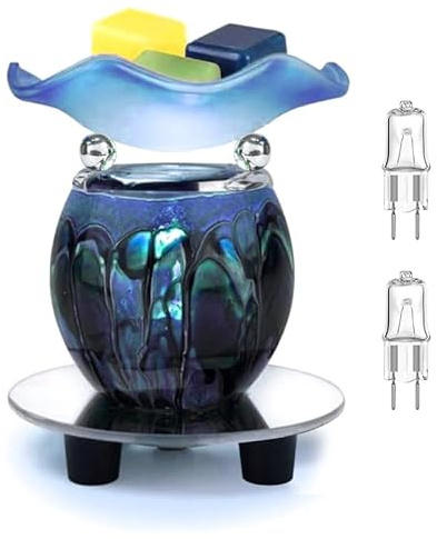 HUNANBANG 3 in 1 Electric Oil Warmer Wax Melter Fragrance Burner (blue)