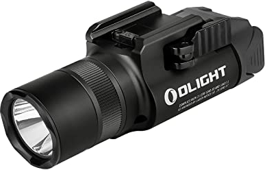 OLIGHT Baldr Pro R Lampe Tactique Rechargeable Avec Faisceau Vert 1350 lumens 200M de Portée Max 3 Modes d'Éclairage Étanche pour Chasse Noir