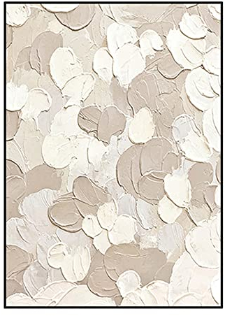 tymhrs Ölgemälde Handgemalt,Leinwand Acryl Gemälde Abstrakte Beige Braun Malerei 100% Handgemaltes Ölgemälde Auf Leinwand Moderne Wandkunst Bilder Für Zuhause Wohnzimmer Dekoration,20X30Inch