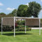 Decorspace Gazebo moderno per giardino e veranda Slide, pergolato scorrevole di design (3 x 4 mt, Bianco)
