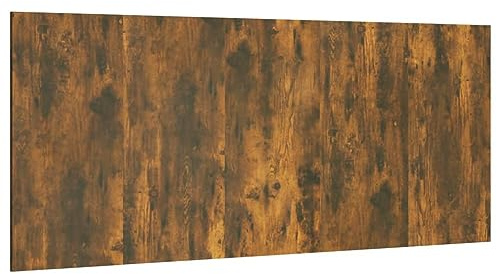 vidaXL Wand Kopfteil Betthaupt Bettkopfteil für Doppelbett Bett Bettgestell Schlafzimmerbett Räuchereiche 200x1,5x80cm Holzwerkstoff