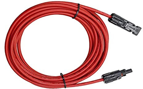 Trango 1er Set je 5 m Verlängerung Solarkabel ST-0116 in Rot 6mm² Solarpanel Verbindungskabel Solarstecker, Spannungsklasse 1500V IP68 Wasserdicht Solarmodul Verlängerungskabel inkl. MC4 Stecker