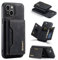 ZCDAYE Hülle für iPhone 14 Pro mit Kartenhalter, Hochwertig Leder iPhone 14 Pro Handyhülle Handytasche Stabil Schutzhülle Case iPhone 14 (6.1 inches), Schwarz