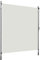 WIFESE Außenrollo 200x270 cm Creme Verdunklungsrollo Ohne Bohren Seitenwandmarkiese Rollo FüR Aussenbereich Sichtschutz Terrassen-Sichtschutz Handkurbelbetrieb Balkon Terrasse Veranda Oder Pergola